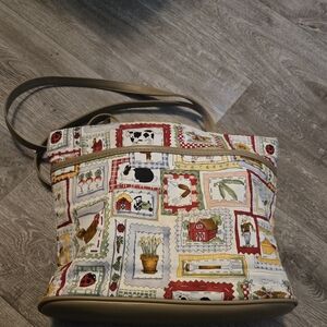 Colorful Farm Print Tote Bag